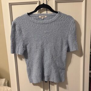 Madewell Sky Blue Ribbed Knit Sweater